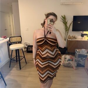 Stylish Brown Knit Dress